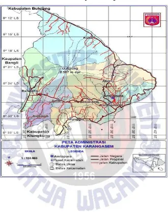 Gambar 3: Peta Kabupaten Karangasem 