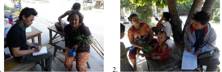 Gambar 2. Informan Kunci: 1. Yatin (42), 2. Linda Pujiarti (37), Nasib (46), 