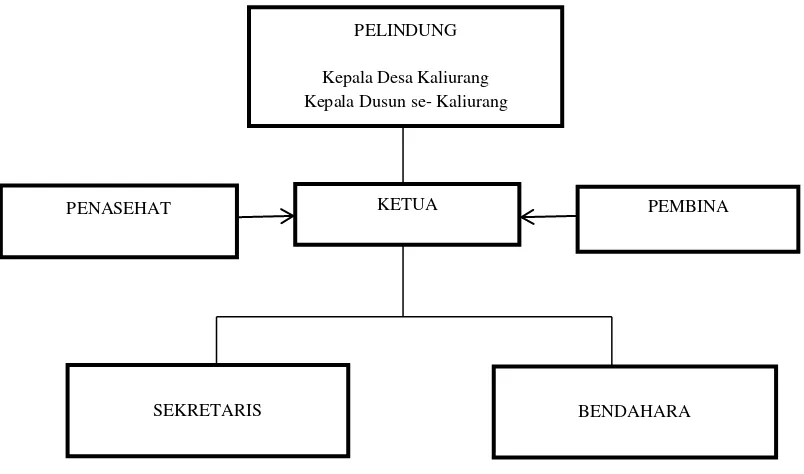 Gambar 1. Struktur Organisasi Gapoktan Ngudiluhur Desa Kaliurang 