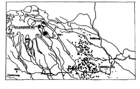 Figure 2. The location of soil profiles 