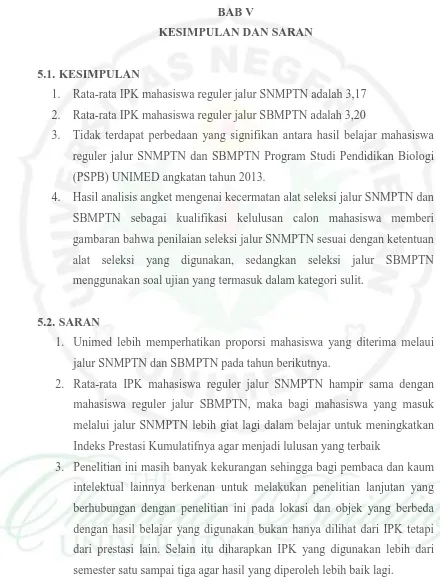gambaran bahwa penilaian seleksi jalur SNMPTN sesuai dengan ketentuan 