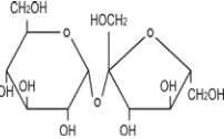 Gambar 1.  Struktur  Kimia Sukrosa (Foye, 1996) 