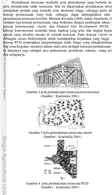 Gambar 2 pola permukiman terencana konvensional 