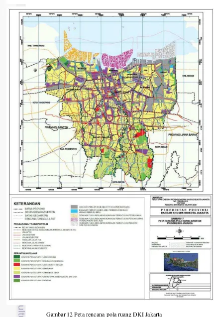 Gambar 12 Peta rencana pola ruang DKI Jakarta 