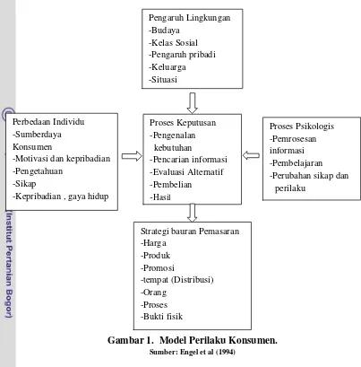 Gambar 1.  Model Perilaku Konsumen. 