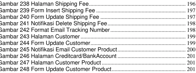 Gambar 238 Halaman Shipping Fee ...................................................................