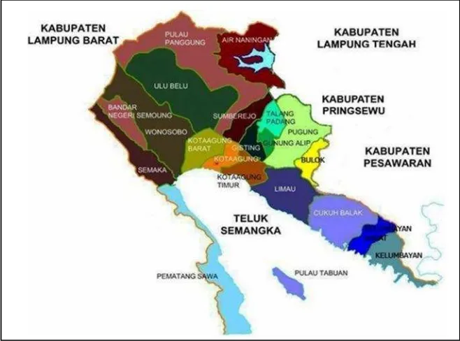 Gambar 4.1  Peta Wilayah Kabupaten Tanggamus
