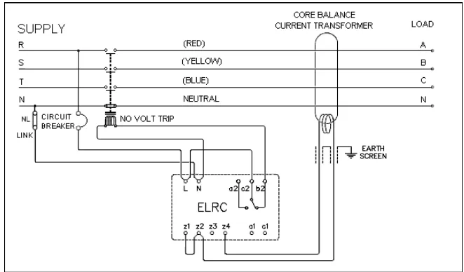 Fig. 4. Typical Circuit of ELCB with Current Transformer  