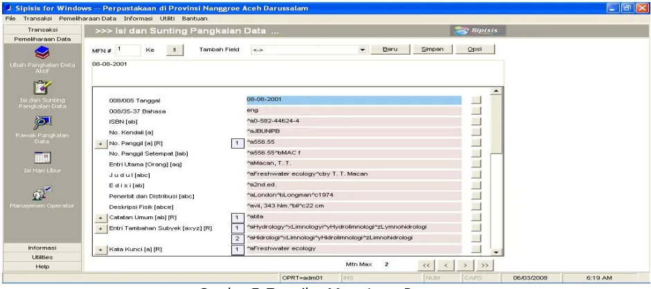 Gambar 6. Tampilan Menu Pengaturan Parameter Setting 
