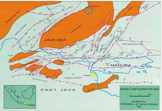 Gambar 4. Keadaan tatanan tektonik daerah penelitian (PERTAMINA – PT. Humpus Patragas, 1995)
