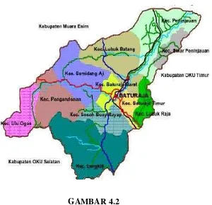 Peta Wilayah Kabupaten Ogan Komering UluGAMBAR 4.2  