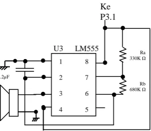 Gambar 4.8 Rangkaian timer IC 555