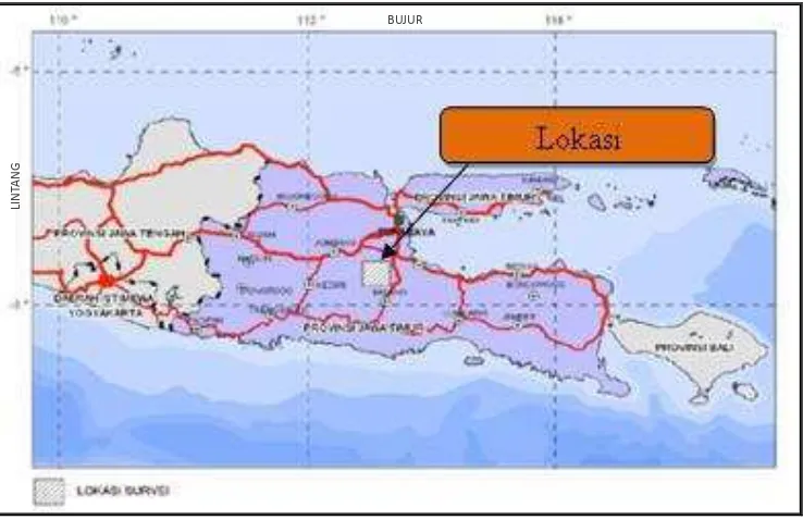 Gambar 1. Peta lokasi daerah panasbumi Gunung Arjuno-Welirang       (Tim Survei Geologi dan Geokimia PSDG, 2010) 
