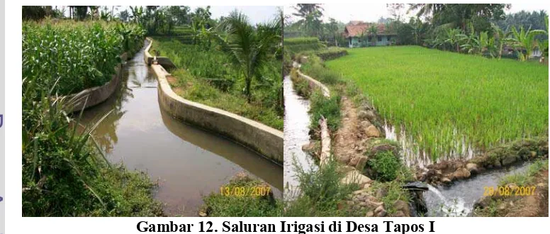 Gambar 12. Saluran Irigasi di Desa Tapos I 