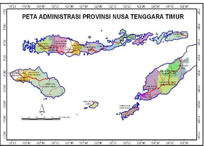 Gambar 4.1 Peta Provinsi Nusa Tenggara Timur 