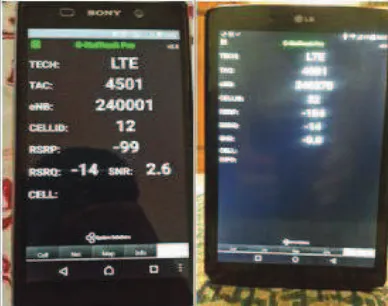Gambar 1. Contoh Smartphone yang dipergunakan untuk mengukur RX Level dan RX Qual pada  2G