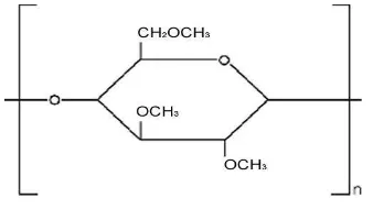 Gambar 4. Struktur Molekul Metil Selulosa (Allen & Luner, 2005) 