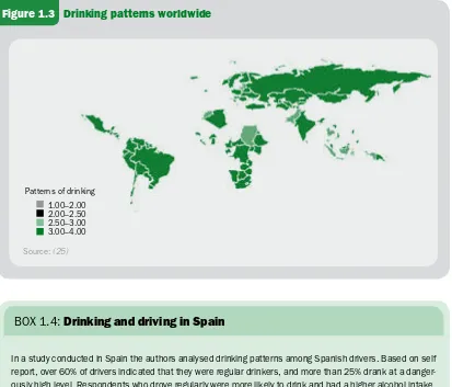Figure 1.3   Drinking patterns worldwide