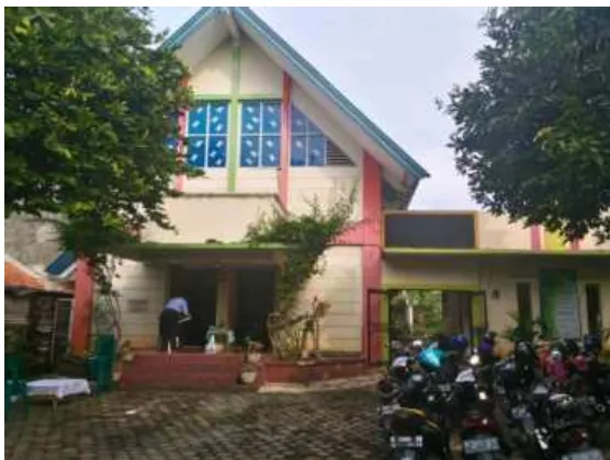 Gambar 4.1 gedung Gereja Baptis Indonesia Wanamukti tampak depan 