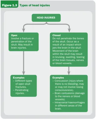 Figure 1.3   Types of head injuries