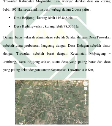 Gambar 4.01: Peta Udara Desa Bejijong2 