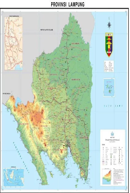 Gambar 3 Peta Provinsi Lampung 