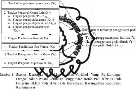 Gambar 1. Skema Kerangka Berpikir Variabel-Variabel Yang Berhubungan 