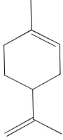 Gambar 2.2 Struktur senyawa limonena (Gutierrez, 2013)