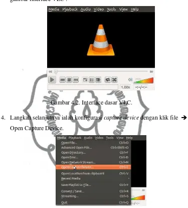 gambar interface VLC : 