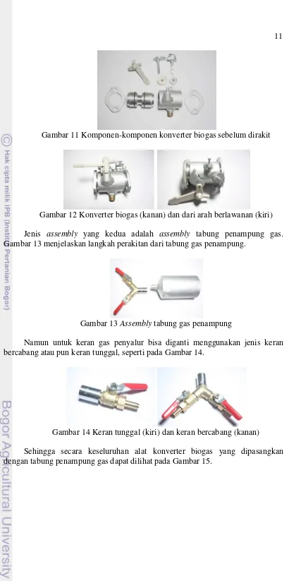 Gambar 13 menjelaskan langkah perakitan dari tabung gas penampung. 
