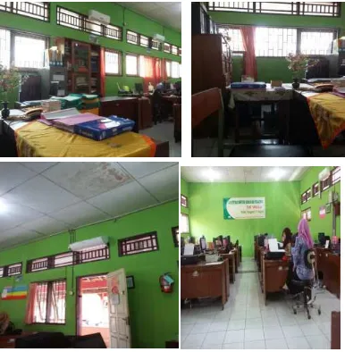 Gambar 5, 6, 7, dan 8. Kondisi Laboratorium Administrasi Perkantoran di  SMK Negeri 1 Cepu