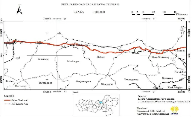 Gambar 1. Peta Akses Jalan Nasional 
