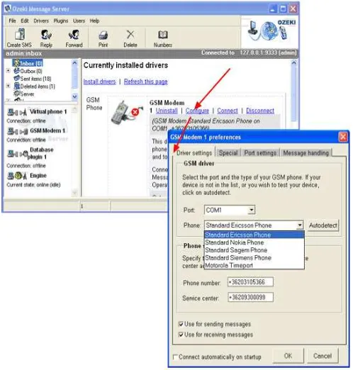 Figure 8. Configuring the device settings 