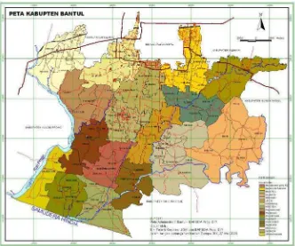Gambar 2.1 Peta Geografis Kabupaten Bantul 