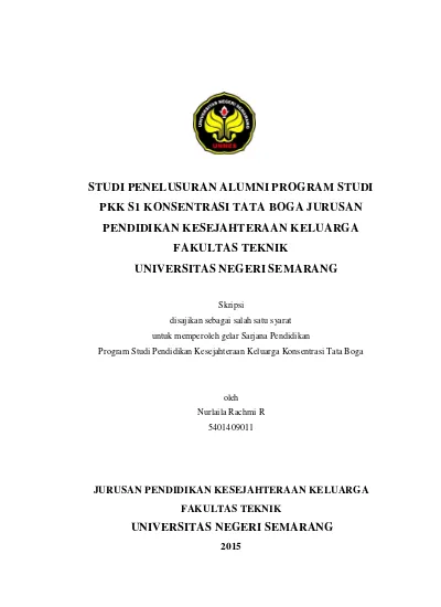 Universitas Negeri Semarang Jurusan Tata Boga