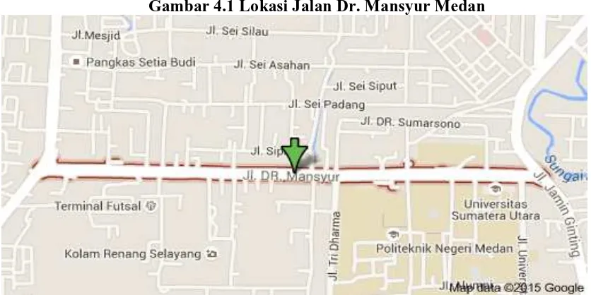 Gambar 4.1 Lokasi Jalan Dr. Mansyur Medan 