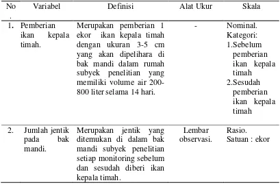 Tabel 3.1. Definisi Operasional dan Skala Pengukuran 