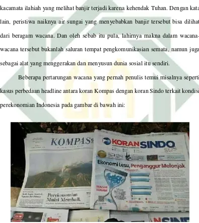 Gambar II.2 Perbedaan Headline Berita Perekonomian Indonesia