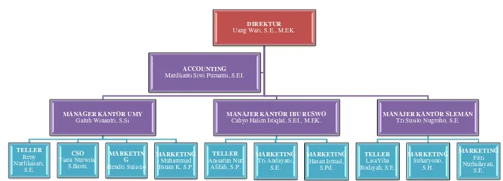 Gambar 4.1 Struktur Pengelola BMT UMY 2015 