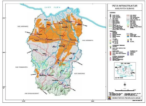 Gambar II.14 Peta Infrastruktur Kabupaten Subang 