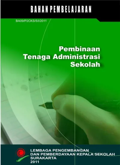 Modul Pembinaan Tenaga Administrasi Sekolah.