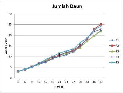 Gambar 3. Grafik Jumlah Daun  