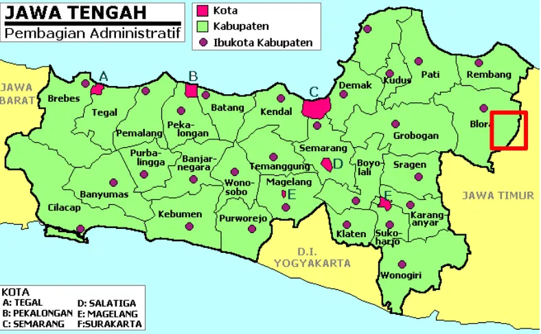 Gambar 2.3 Peta Geografis daerah penelitian (www.indonesiapeta.blogspot.com) 