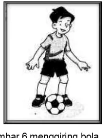 Gambar 5 mengontrol bola dengan telapak kaki Sumber: Tri Hananto Budi Santoso, dkk. (2010:15) 