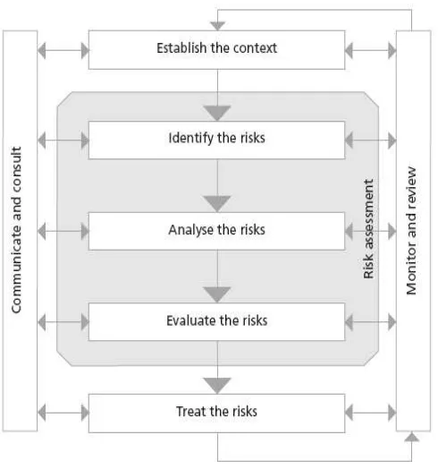 Figure 2.1: Risk Management Process (AS/NZS 4360: 2004) 