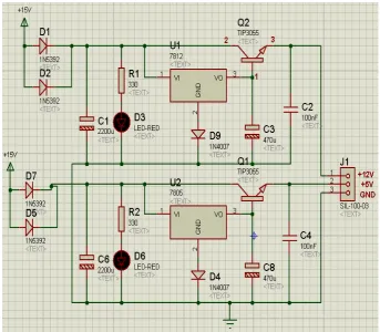 Gambar 3.3 Skematik Power Supply. 