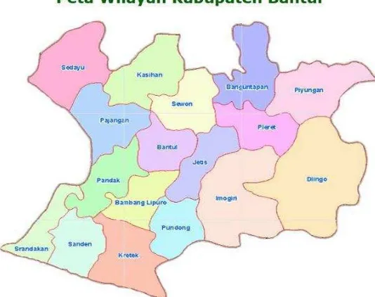 Gambar 1. Peta Wilayah Kabupaten Bantul 