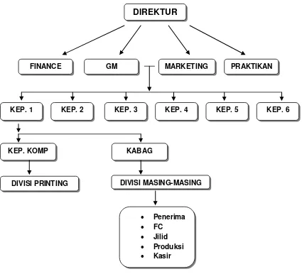 Tabel II.1 Struktur Organisasi Flipflop Media 