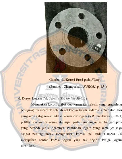 Gambar 2.5Korosi Erosi pada Flange 