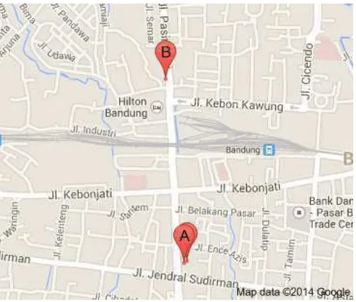 Gambar 3.1 Peta lokasi SMA Negeri 4 Bandung 